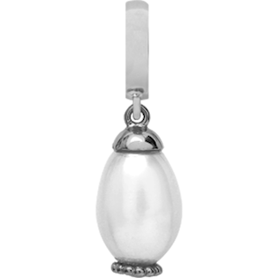 Christina Pearl Dream 08 White charm – sølv, 6 mm til Classic læderarmbånd